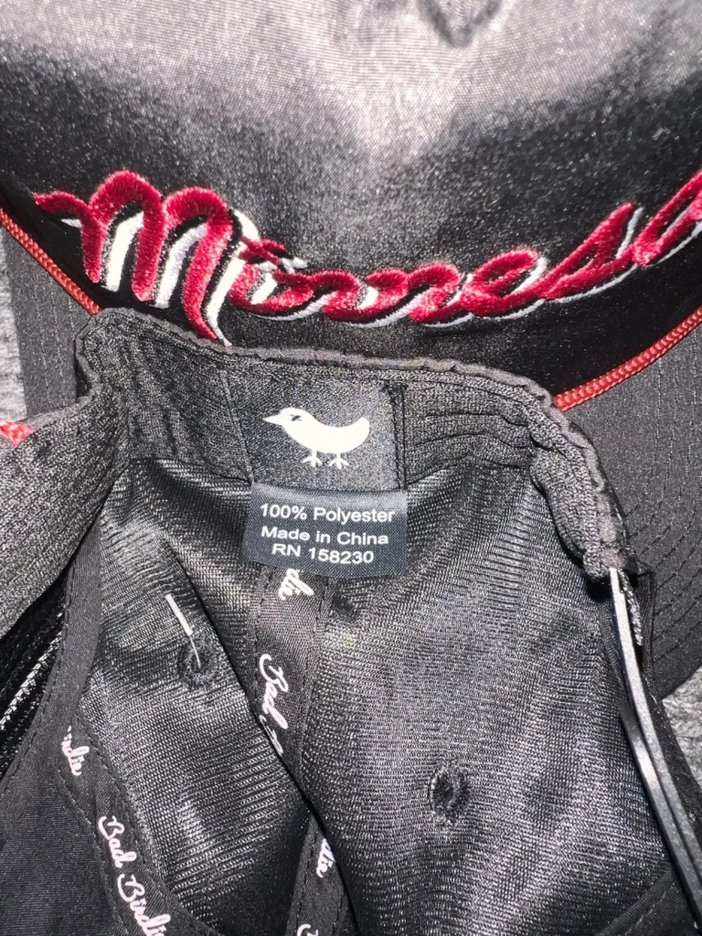 NWT Bad Birdie Minnesota Script Rope Golf Hat Black Red Snapback Adjustable
